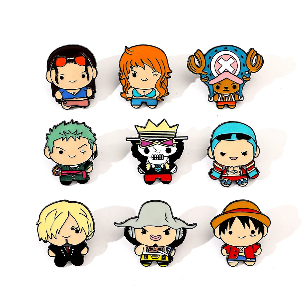 Enamel Pin Set - 9 Broches Créatives en Émail Anime