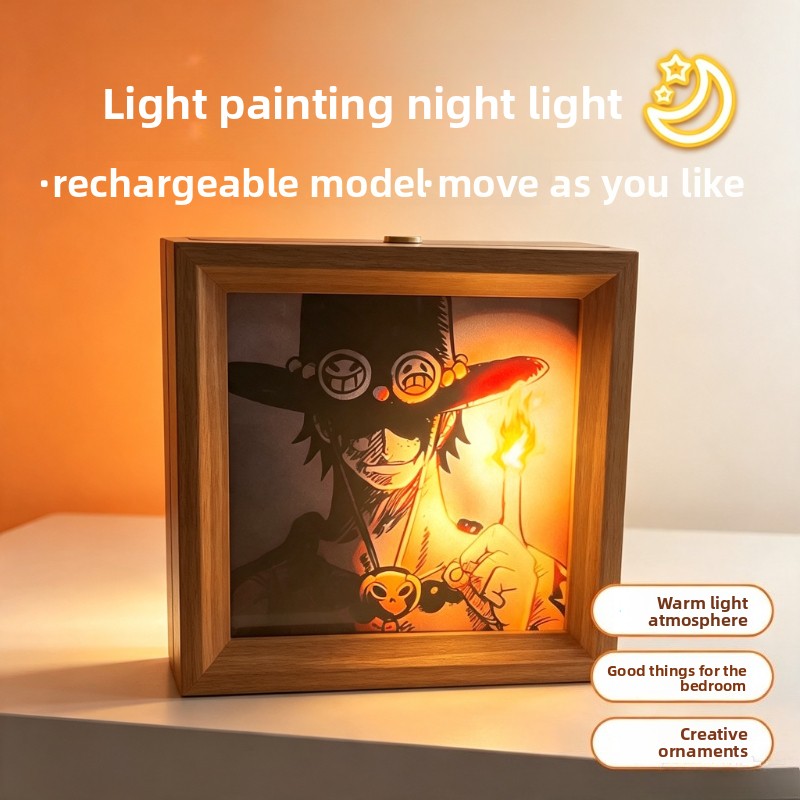 Anime Merchandise Wholesale - Affiche lumineuse One Piece style anime,