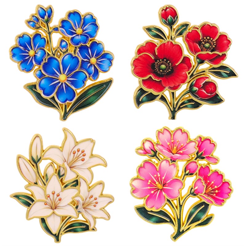 Enamel Pin Set - Broche Émail Vintage Mignonne et Colorée