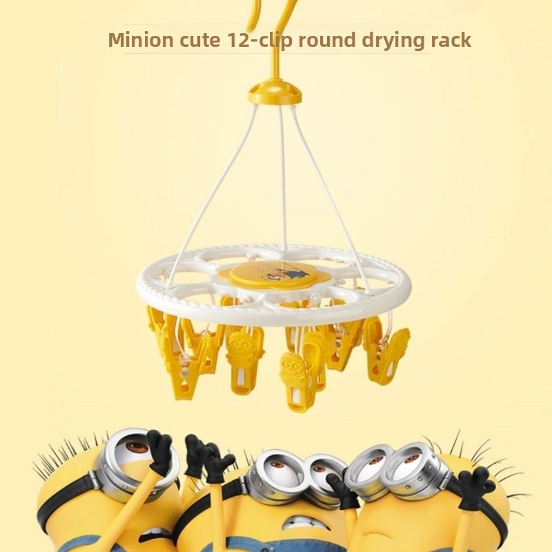 Anime Merchandise Wholesale - Cintres ronds mignons Minions, pinces à