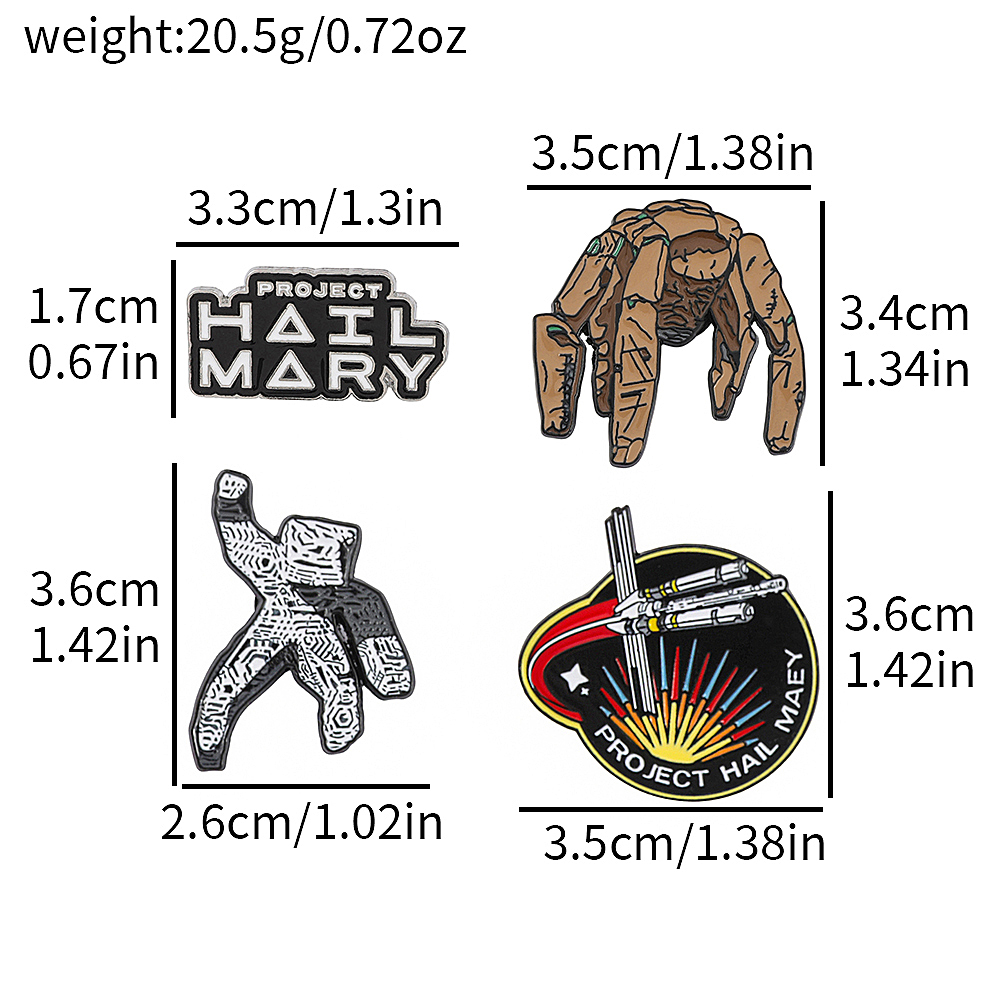 Lot de 4 badges émaillés sur l - Enamel Pin Set avis et prix