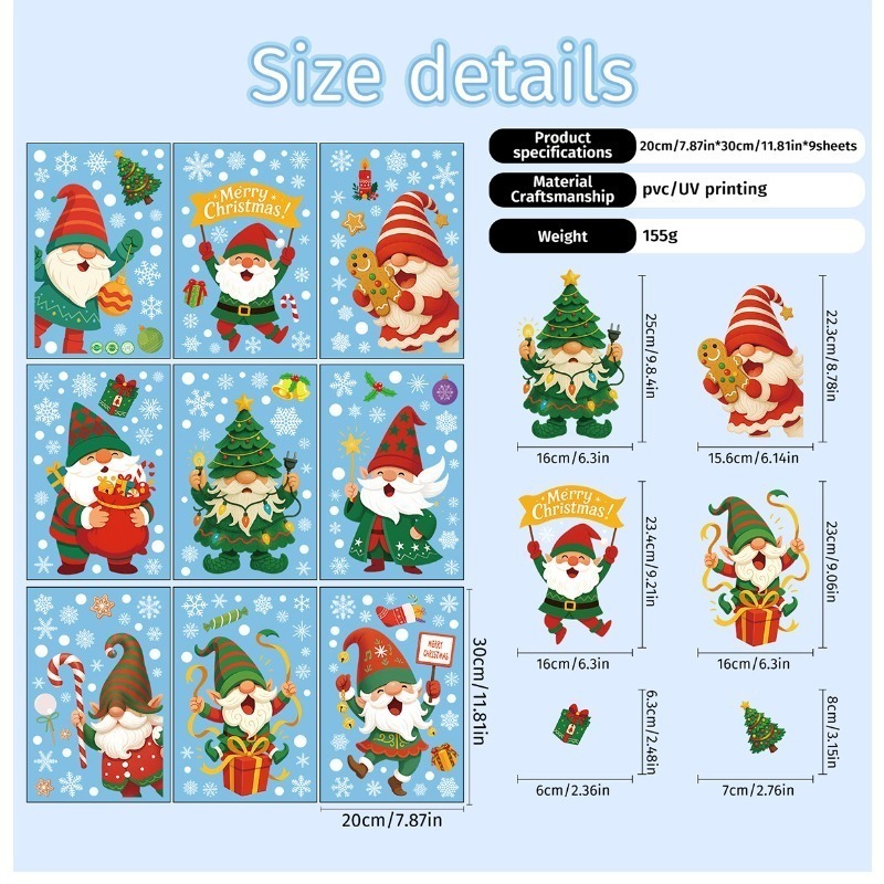Autocollants statiques flocon  - Sticker Sheet Set avis et prix